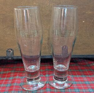 Vintage Footed Pilsner Glass Set